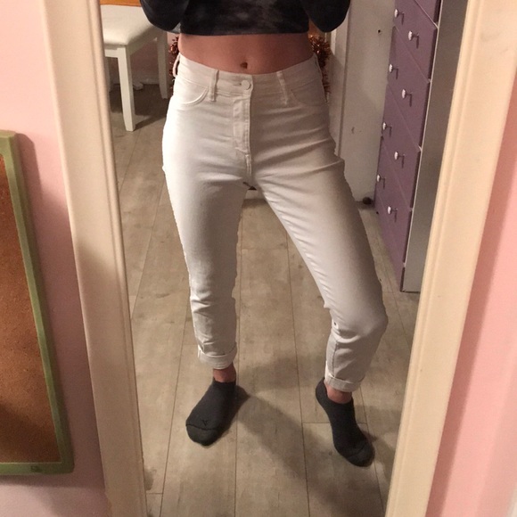 Medium Rise White Skinny Jeans - Picture 1 of 3